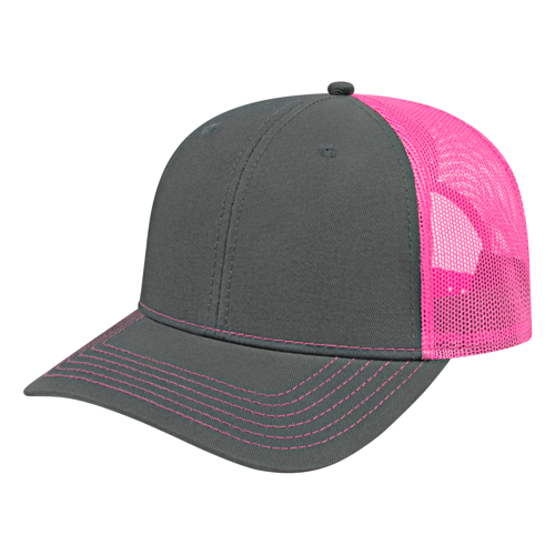 Color Block Trucker Hat with Mesh Back